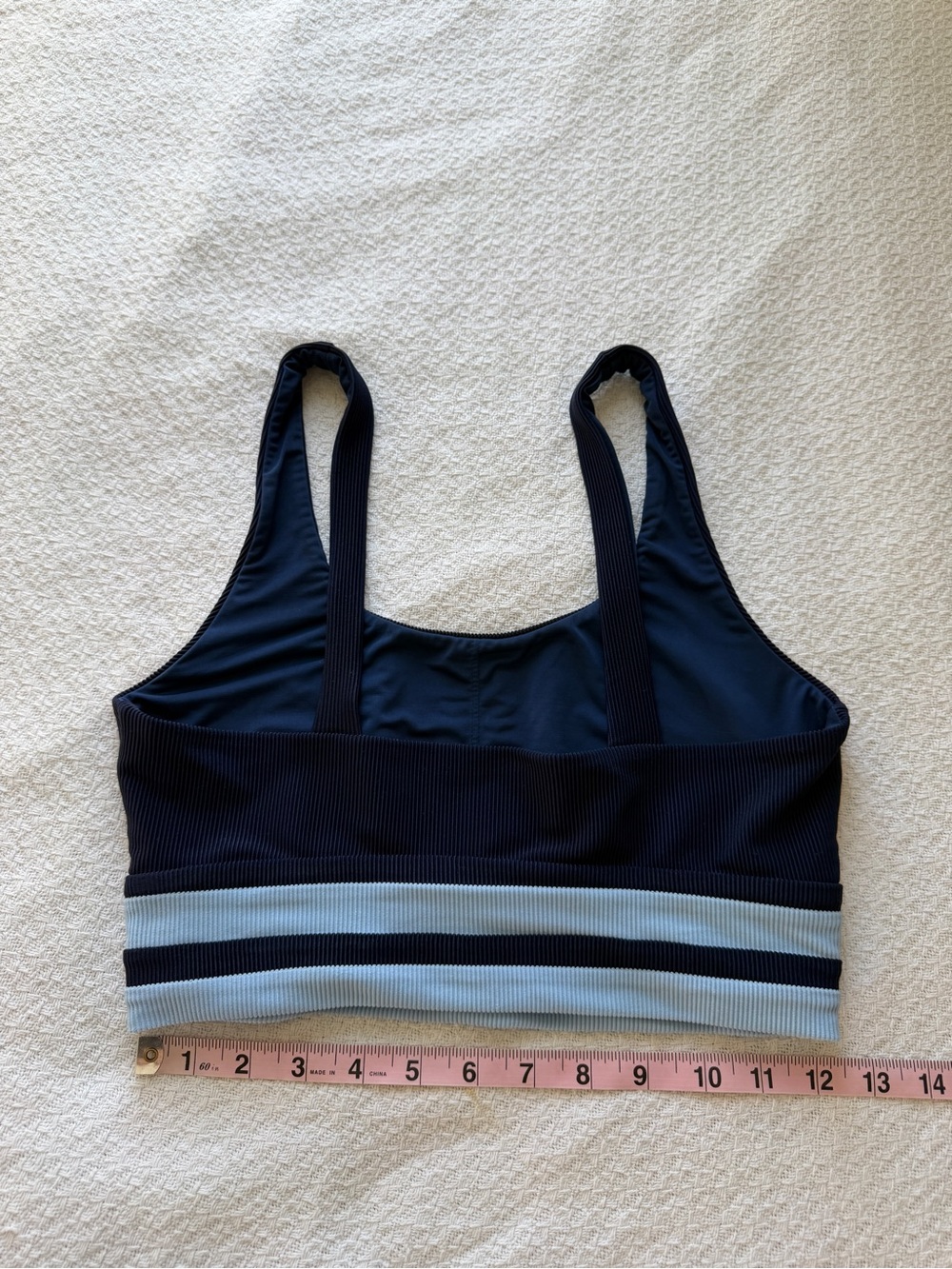 Beach Riot Kaida Colorblock Bikini Top Blue Medium - Picture 4 of 7
